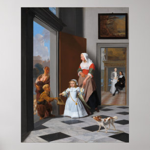 Elegante Foyer - Jacob Ochtervelt Fine Art Poster