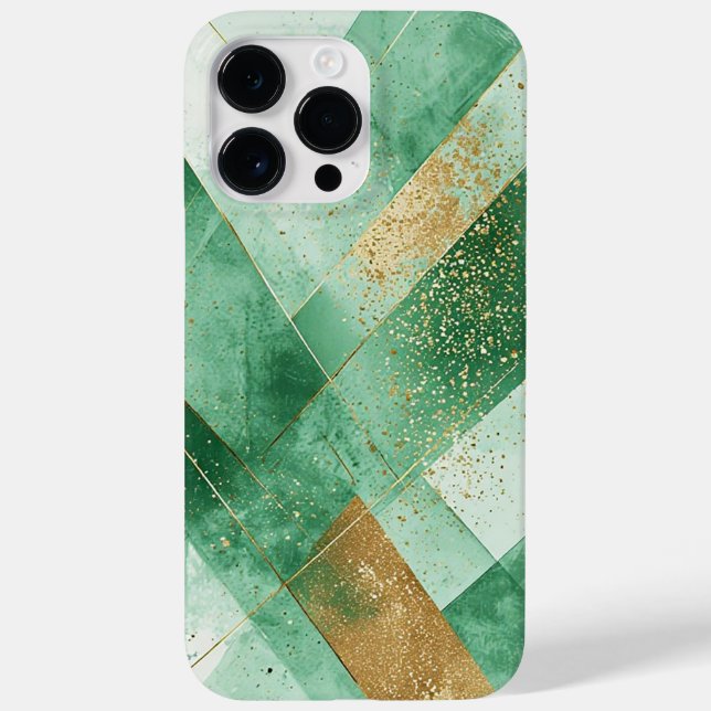 Elegante Fundo Abstrato Verde Com Brilho (Verso)