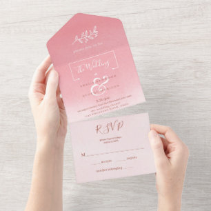 Elegante Fundo de Casamento Rosa Gradiente