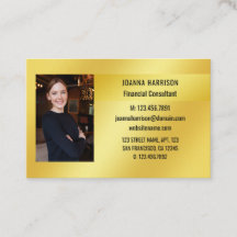 Elegante Fundo Dourado Moderno Cartão de Visita Eu