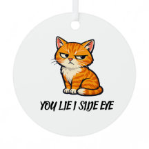 Elegante Gato Laranja Cerâmico Natal Moderno