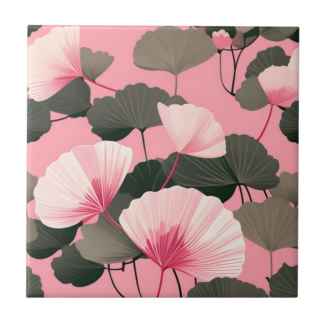 Elegante Ginkgo Leaf Pattern (Frente)