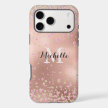 Elegante Girly Faux Rosa Gold Foil Personalizada