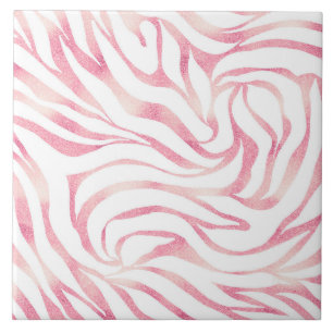 Elegante Glitter de Ouro Rosa Estampa de Animal Br