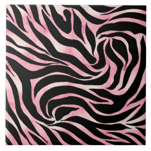 Elegante Glitter de Ouro Rosa Estampa de Animal Pr