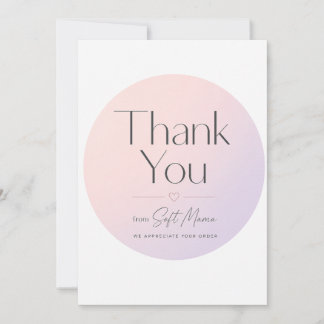 Elegante Gradiente Pastel Agradecimento Negócios C