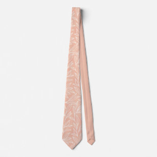 Elegante Gravata de seda com padrão de folhagem co