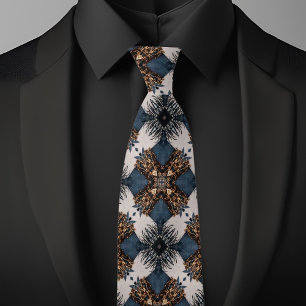 Elegante Gravata Jeans Branca e Padrão X Embelezad