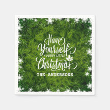 Elegante Green Fir deixa o Natal | Guardanapo