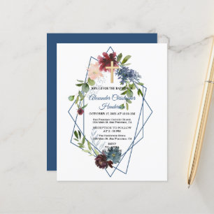 Elegante Greenery/BUDGET/Baptism Convite.