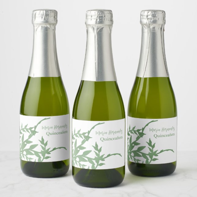 Elegante Greenery Quinceañera (Garrafas)