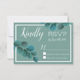 Elegante Greenery | RSVP de Casamento de Eucalyptu