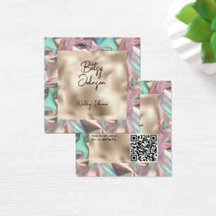 Elegante Holographic e Pearl Foil Cartão de visita