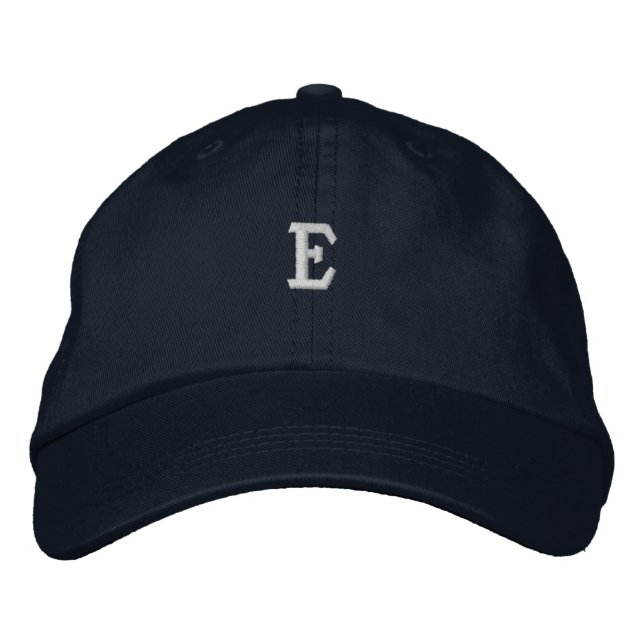 Elegante Inicial E - Monograma de Letra Boné de Be (Frente)
