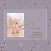 Elegante Invitation De Bautizo Hija Photo Girl