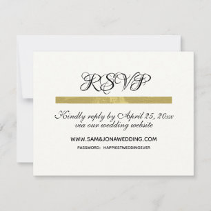 Elegante Ivory Wedding RSVP