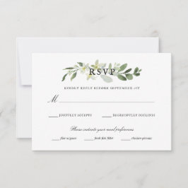 Elegante Jardim Verde Eucalipto Casamento Rsvp