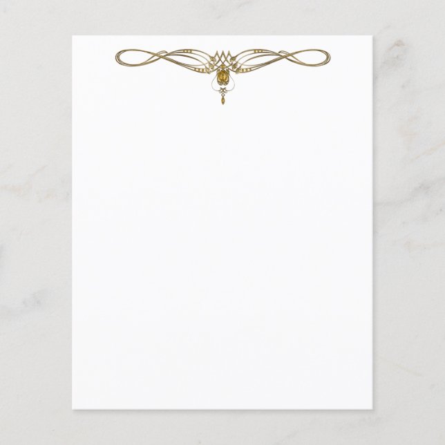 Elegante joia Letterhead (Frente)