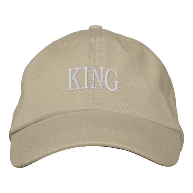 Elegante KING Khaki Boné Ajustável Perfeito para o (Frente)