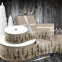 Elegante Kraft Winter Spruce Reindeer 1,5"