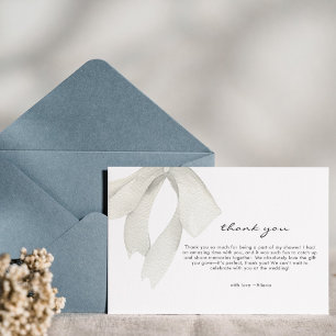 Elegante Laço Ela Está Se Casando Cartão de Agrade