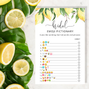 Elegante Lemon Emoji Pictionary Game
