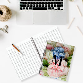 Elegante - Letra Inicial M Rosas Monograma