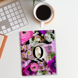 Elegante - Letra Inicial Q Rosa Monograma