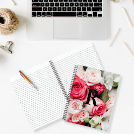 Elegante - Letra Inicial R Rosa Monograma