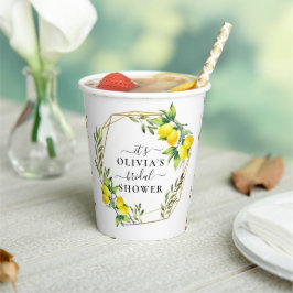 Elegante Limão - Polpa Geométrica de Papel de Chá