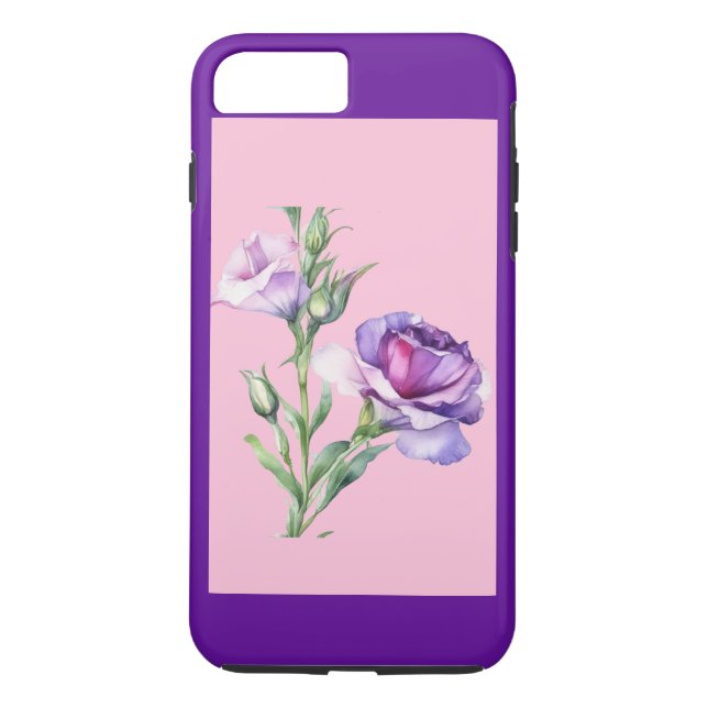 Elegante Lisianthus 8 Plus/7 Plus capas de iphone (Verso)