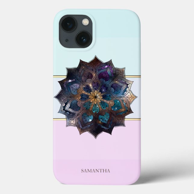 Elegante Listrado Moderno, Mandala Ombre (Verso)