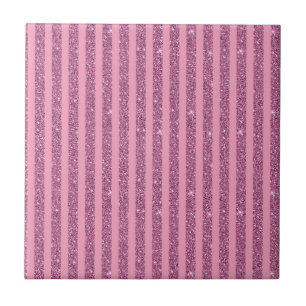 Elegante Listras Verticais Rosa com Brilho