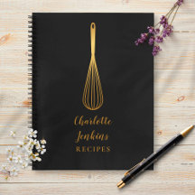 Elegante Livro de Receitas de Batedeira de Ouro Pr