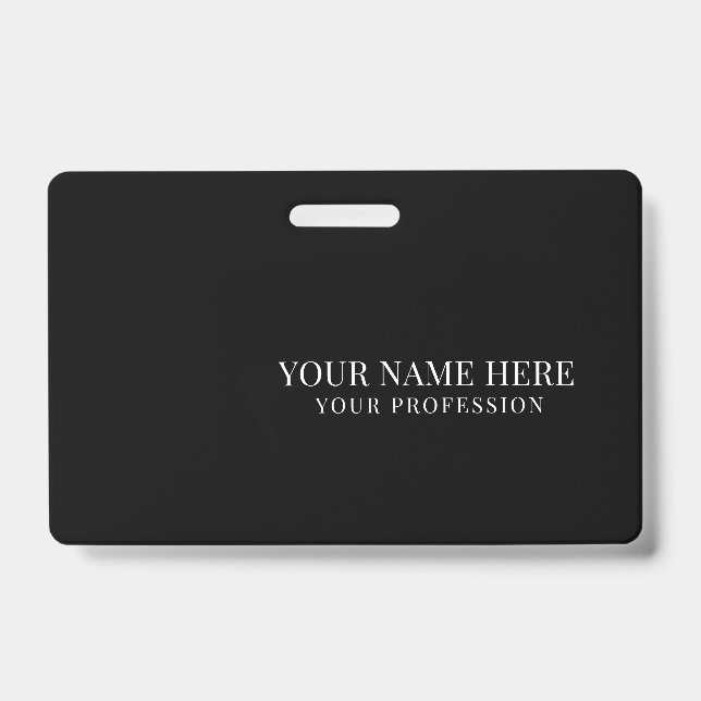 Elegante logotipo personalizado Crachá Simples par (Frente)