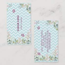 Elegante Luxury Cartão de visita azul doce