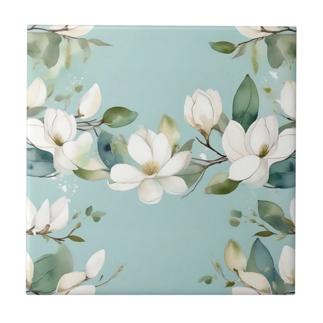Elegante Magnolia e Greenery Garland (Frente)