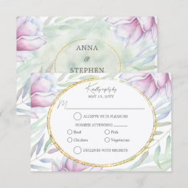 Elegante Magnolia Floral RSVP