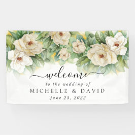 Elegante Magnolia Floral Watercolor Casamento Bem-
