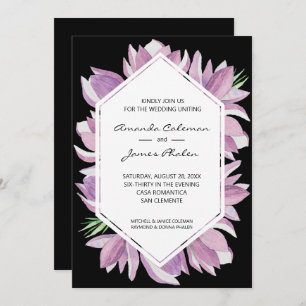 Elegante Magnolia Watercolor Convites de casamento