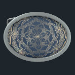Elegante Mandala Art Boho Dourado e Marinho Luxo A<br><div class="desc">Belo trabalho de arte de mandala dourado com fundo azul marinho.</div>