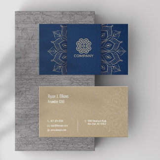Elegante Mandala CEO & Founder Cartão de visita