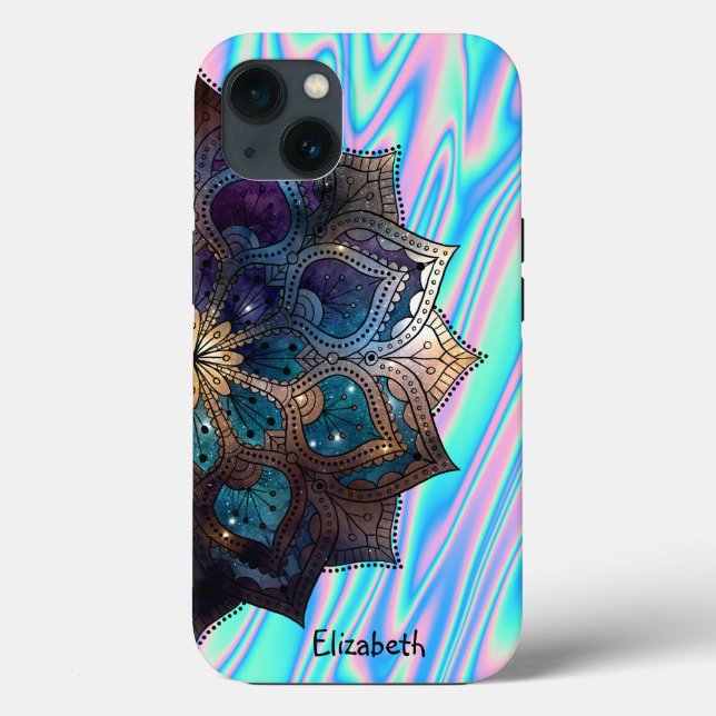 Elegante Mandala Holográfico Moderno (Verso)
