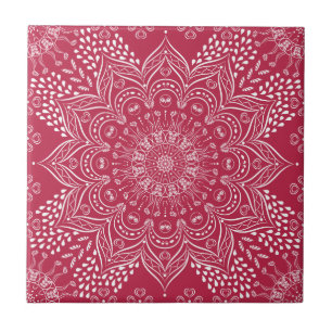 Elegante Mandala Magenta Rosa