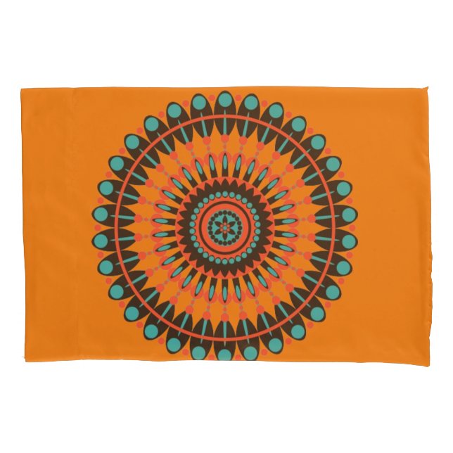 Elegante Mandala Meio século Moderno Laranja (Frente)