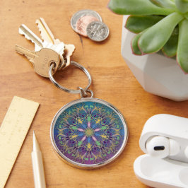 Elegante Mandala Pattern Chaveiro