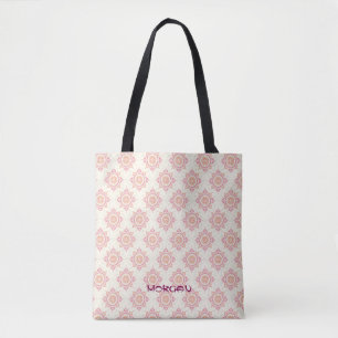 Elegante Mandala - Saco de Tote Padrão com Cor de
