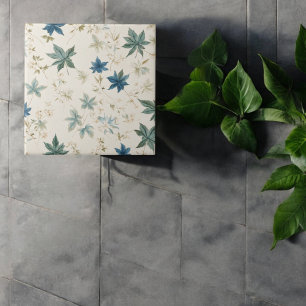 Elegante Maple Vintage Deixa Padrão Floral