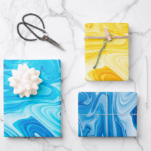 Elegante Marbelized Paint Art Holiday Hanukkah