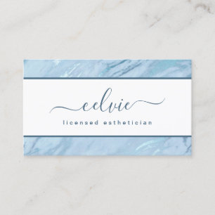 Elegante Marble Azul Emerald   CARTÃO DE VISITA